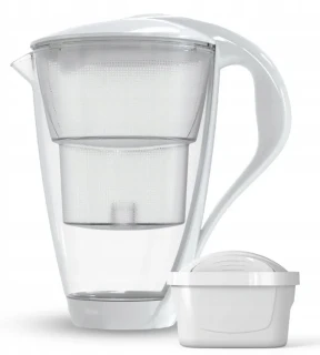Skleněný filtrační džbán Dafi Crystal LED 2 l – bílý + filtr Unimax