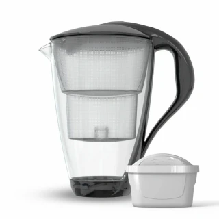 Skleněný filtrační džbán Dafi Crystal LED 2 l – grafitový + filtr Unimax