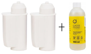 2× filtr Siemens TZ70003 + odvápňovač 500 ml (Coffee Friend, kompatibilní sada)