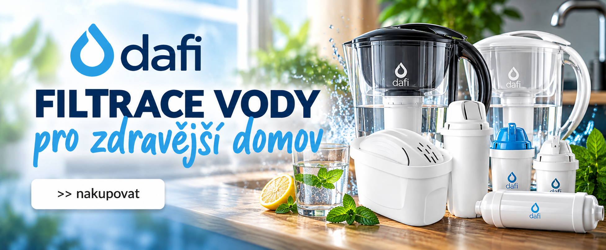 Filtrační konvice Dafi a náhradní filtry na vodu Classic a Unimax